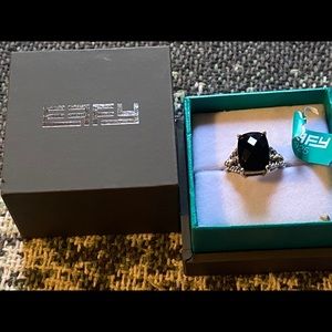 Effy silver and gold onyx ring in a size 7.